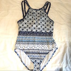 Cute one piece high neck swimsuit